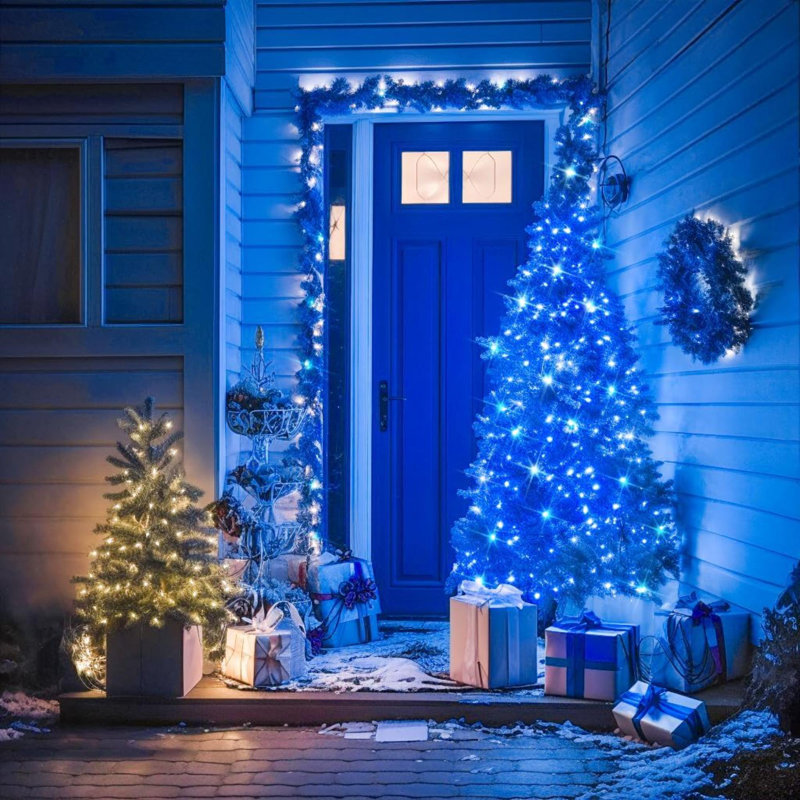 Led blue christmas lights discount